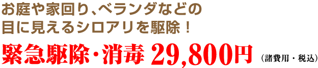 緊急駆除パック29,800円